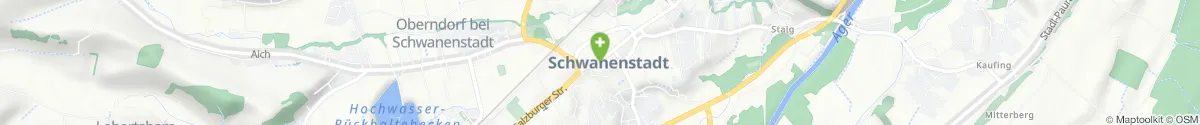 Map representation of the location for Apotheke am Stadtplatz in 4690 Schwanenstadt